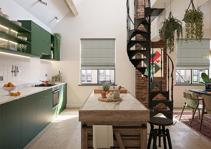 Atina (Blackout), Gainsboro - Twist&Fit Roman Blind - Image 8
